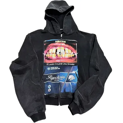 RYE CHASIN Smoking Kills Zip-Up Hoodie