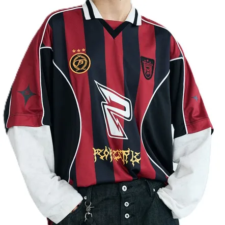 PEOPLESTYLE Red Long Sleeve Football Jersey
