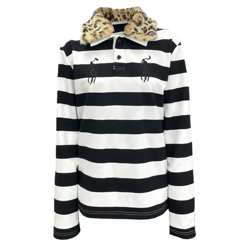 Hammer and Sickle Horse Long Sleeve Fur Polo