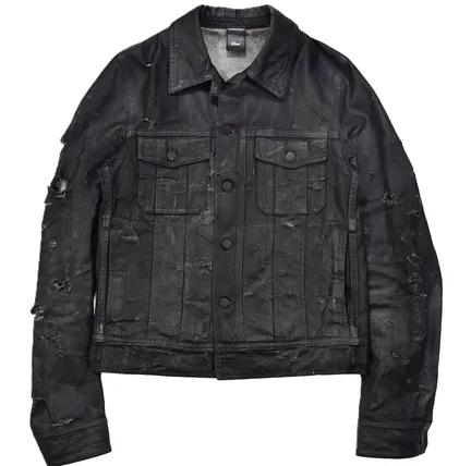 Dior Homme Strip Waxed Denim Jacket