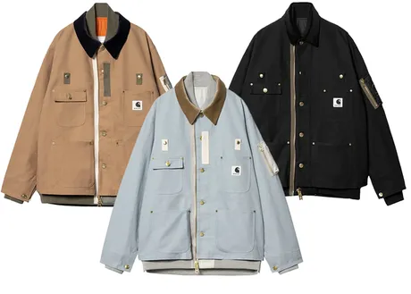 Carhartt x Sacai WIP Canvas Michigan Jacket (3 Variants)