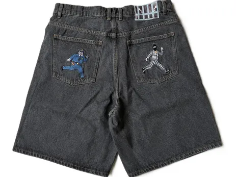 Poser Cop and Robber Denim Shorts