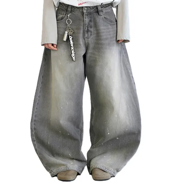 PEOPLESTYLE Super Baggy Grey Jeans