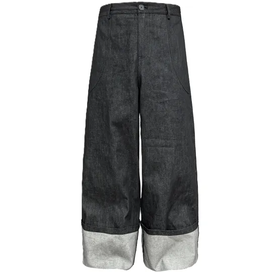 JCAESAR Baggy Cuffed Raw Denim Jeans
