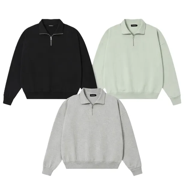 Union Kingdom Boxy Quarter-Zip Sweater (3 Variants)